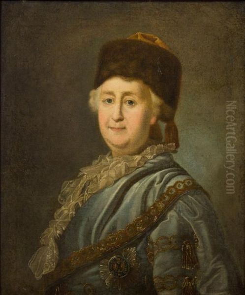 Portrait Of Catherine Ii Oil Painting by Dimitri Gregoriovitc Levitsky