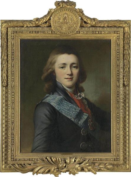 Portrait Of The Grand Duke Alexander Pavlovich Oil Painting by Dimitri Gregoriovitc Levitsky