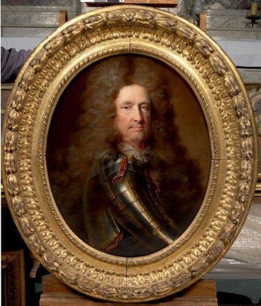 Portrait D'homme En Armure Oil Painting by Robert Tournieres