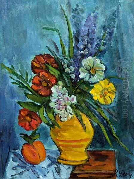 Blumenstillleben Oil Painting by Rudolf Levy