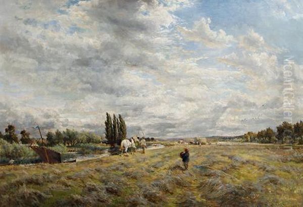 Near Wroxham Oil Painting by Charles James Lewis