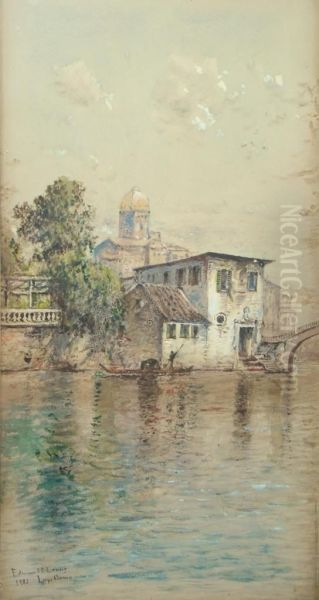 Lake Como Oil Painting by Edmund Darch Lewis