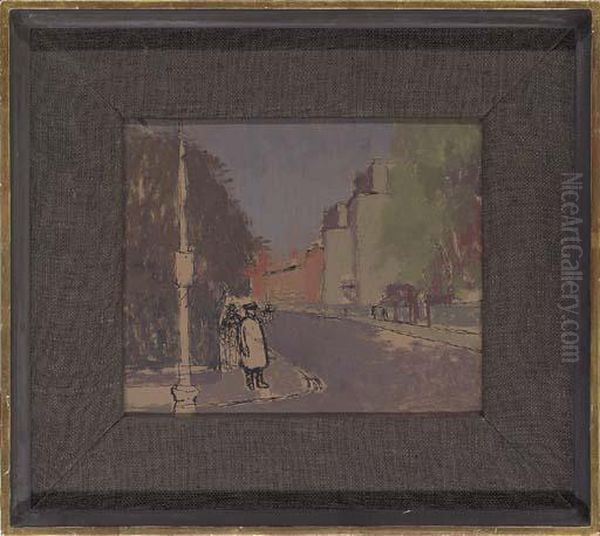 Street Corner, Chelsea Oil Painting by Edward Morland Lewis