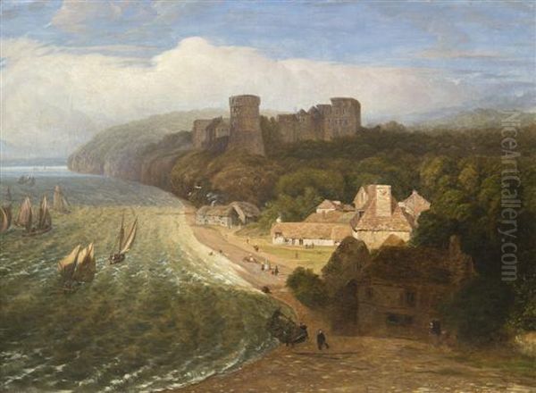 On The Coast Oil Painting by George Robert Lewis