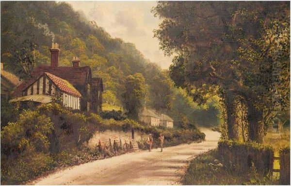 Mickleham, Surrey Oil Painting by James Isiah Lewis