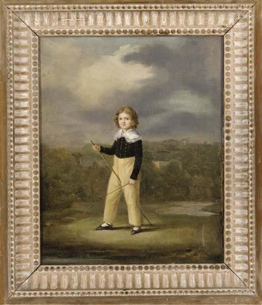 Portrait Of A Young Boy Oil Painting by William Phillip Lewis