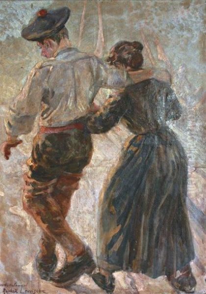 Le Pas De Danse Oil Painting by Raphael Lewisohn