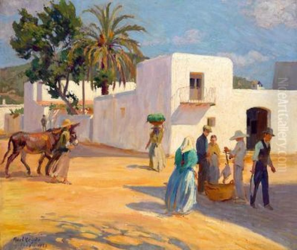 Aus Ibiza Oil Painting by Kurt Leyde