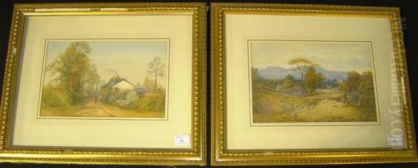 Bucolic English Countryside Scenes Oil Painting by Alfred Leymann