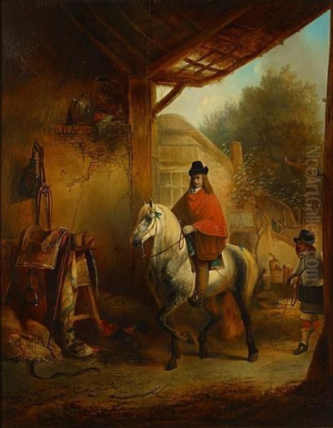 Le Cavalier Oil Painting by Henri Leys