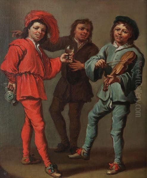 Lustig Gezelschap Met Driekleurrijke Vrienden. Oil Painting by Judith Leyster