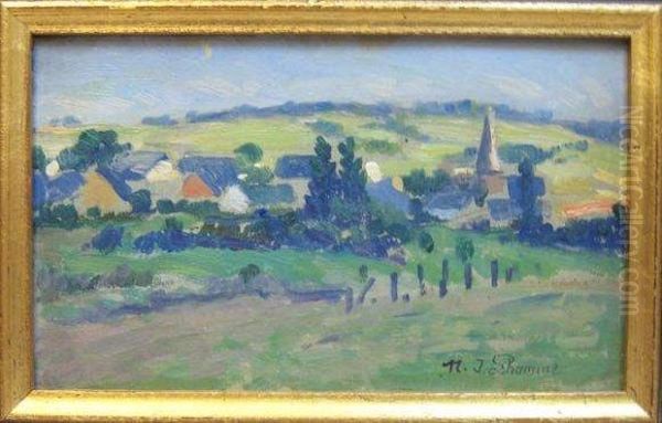 Paysage (francorchamps). Oil Painting by Modeste Jean Lhomme