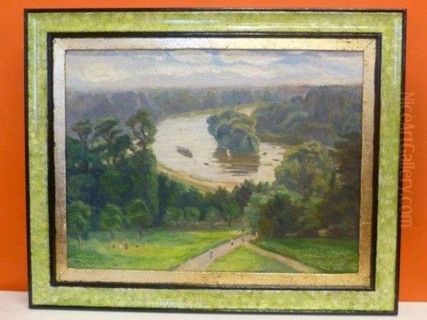 Paysage Anime Oil Painting by Modeste Jean Lhomme