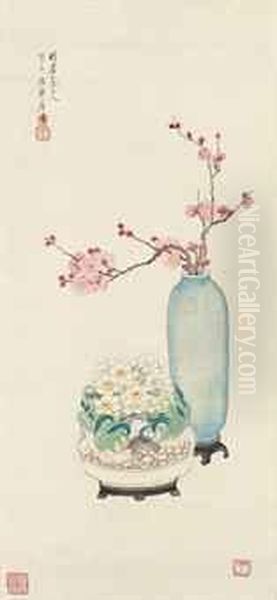 Spring Offering Oil Painting by Ju Lian