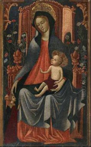 Madonna Delle Rose Oil Painting by Liberale Da Verona