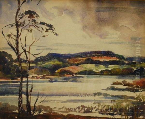 Landscape With Lake And Hills Oil Painting by William Thomas Liburn Armstrong