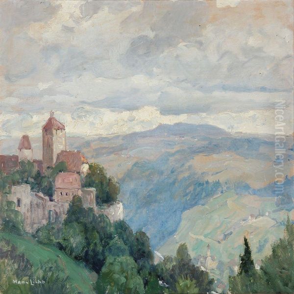 Die Neuburg Bei Passau Oil Painting by Hans Licht