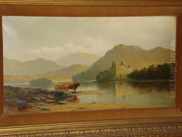 Kilchurn Castle, Loch Awe Oil Painting by John Davison Liddell