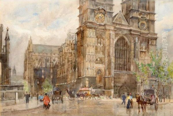 Westminster Abbey Oil Painting by William F. Liddell