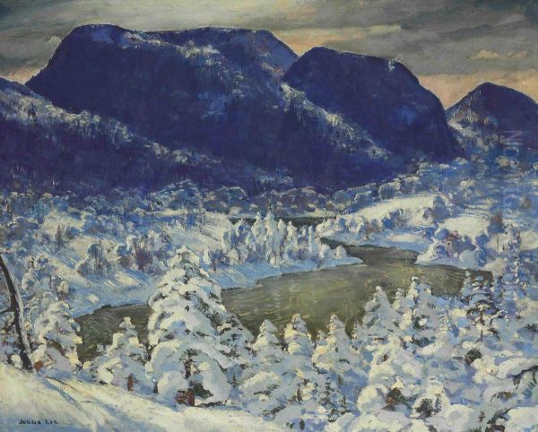 Snow Oil Painting by Jonas Lie