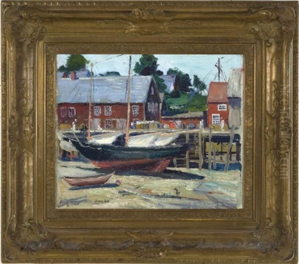 Fish House, Digby, Nova Scotia Oil Painting by Jonas Lie