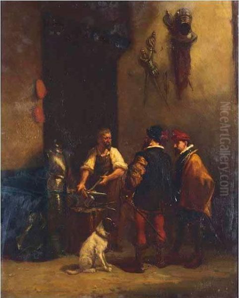 The Blacksmith Oil Painting by Joseph Lieb