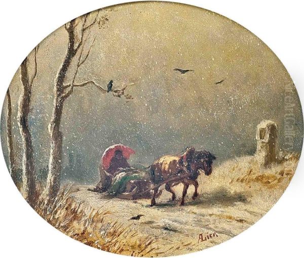 The Four Seasons Oil Painting by Adolf Heinrich Lier