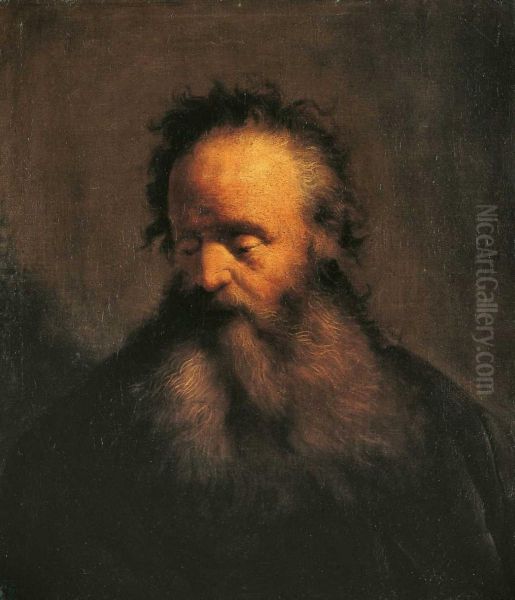 Tronie Eines Alten Mannes Oil Painting by Jan Lievens