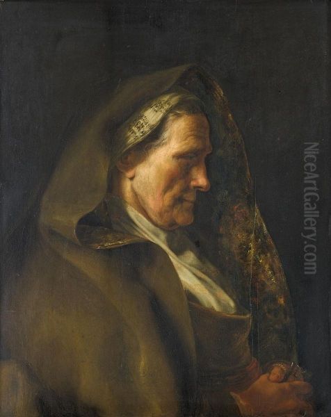 Tronie Einer Altenfrau Oil Painting by Jan Lievens