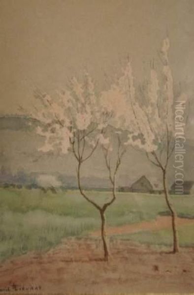 Arbres En Fleurs Oil Painting by Leon Lievrat