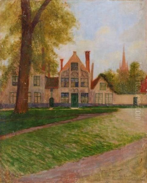 Paysage De Bruges Oil Painting by James Camille Lignier