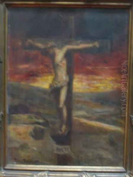 Crucifixion Oil Painting by James Camille Lignier