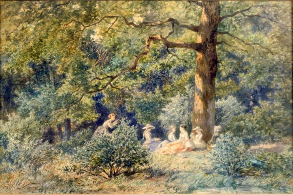 Le Dejeuner Sur L'herbe Oil Painting by Charles Ligny