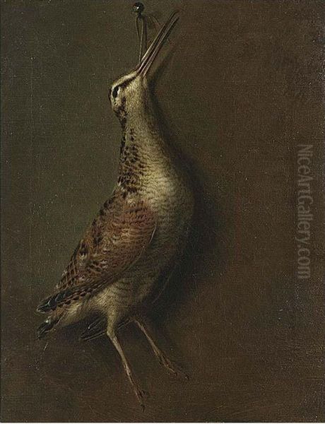 A Hunting Still Life With A Godwit Oil Painting by Heinrich Lihl