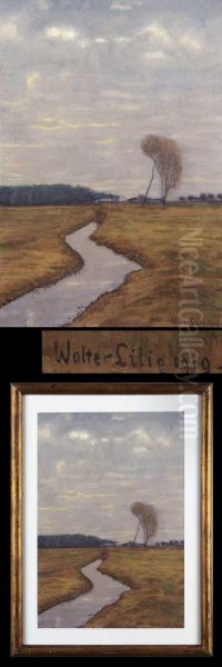 Weite Herbstlandschaft Oil Painting by Walter Lilie