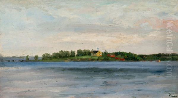 In The Archipelago Oil Painting by Arvid Liljelund