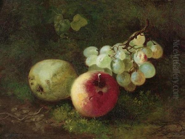 Stillleben Mit Apfel, Birne Und Trauben. Oil Painting by Elisabeth A. Lilley