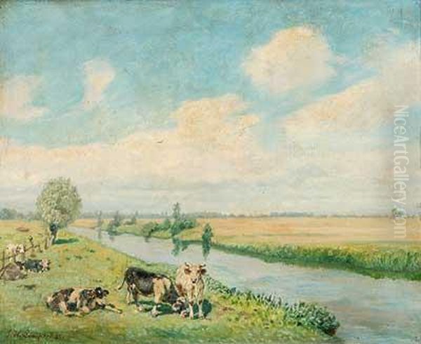 Motiv Vom Schwarzbach Bei Trebourg Oil Painting by Johann Heinrich Limpert