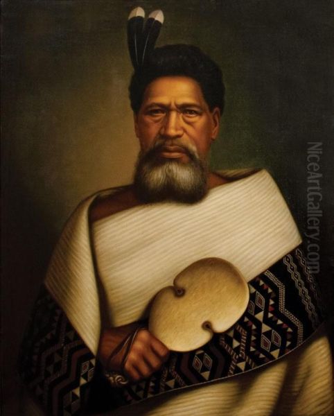 Ihakara Tukumaru Oil Painting by Gottfried Lindauer