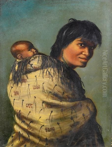 Ana Rupene And Child Oil Painting by Gottfried Lindauer