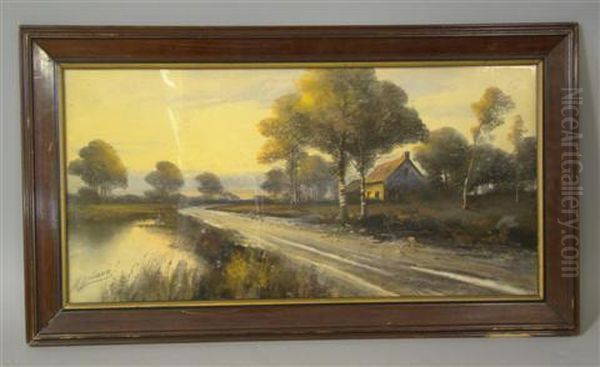 Country Road Oil Painting by Harry Linder