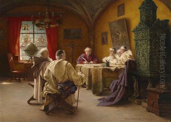 Scriptorium Oil Painting by Richard Linderum