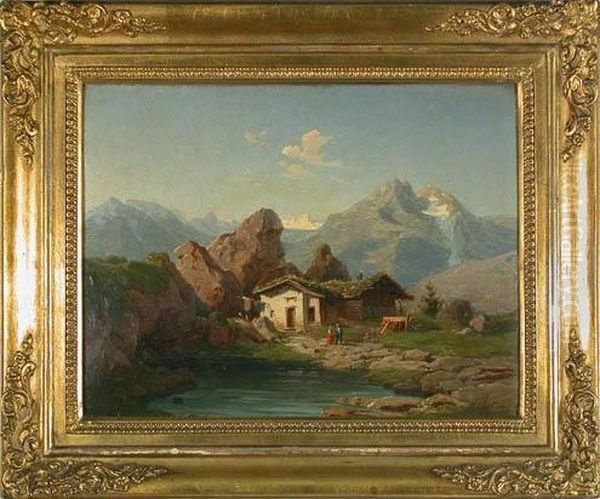 Untitled Oil Painting by Johann Wilhelm Lindlar