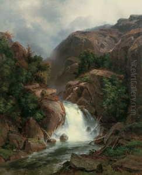 Leinwand. H 103; B 83 Cm. Oil Painting by Johann Wilhelm Lindlar