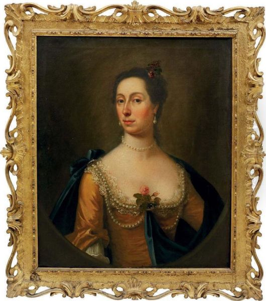 Portrait Of Woman Traditionally Identified As The Sister Of Samuel Cook (b. 1722) Oil Painting by Francis Lindo