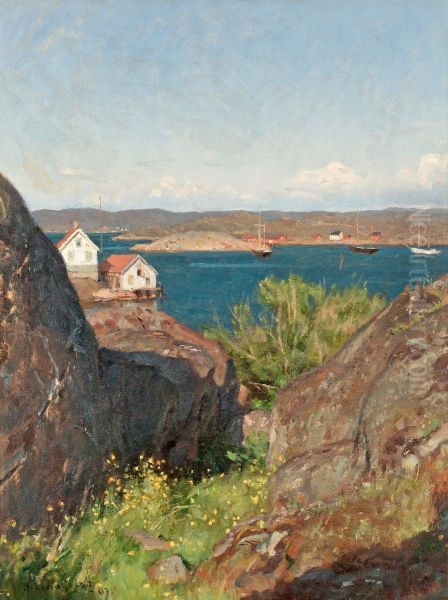 Sommardag, Vastkusten Oil Painting by Herman Lindqvist