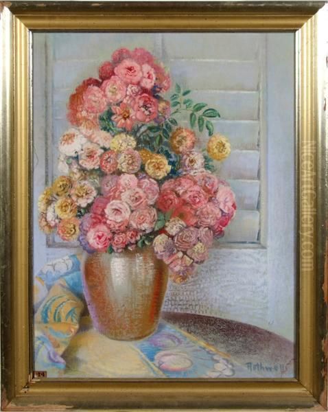 Faded Roses Oil Painting by Elizabeth Lindsay Rothwell