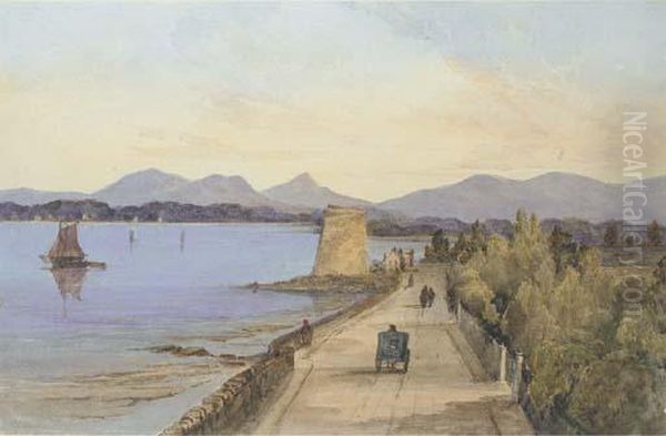 Strand Road Near Sandymount, Dublin Oil Painting by Thomas Lindsay