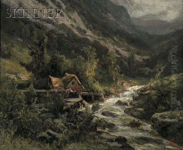 The Storm, Saracca Valley, Pennsylvania Oil Painting by Thomas Corwin Lindsay