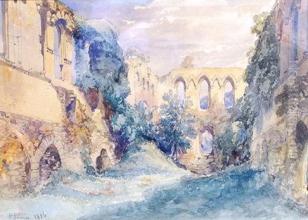 Continental Ruins Oil Painting by Henry Harris Lines